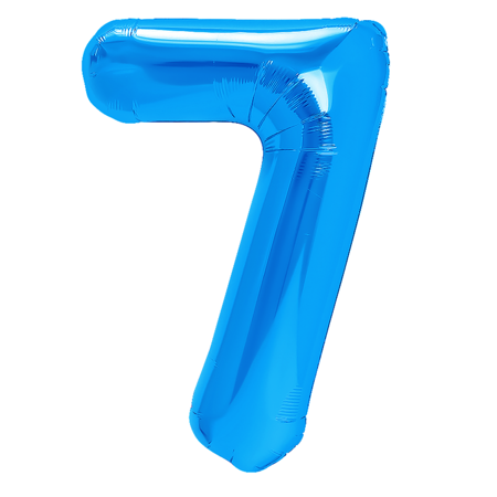 Balloon Foil Number "7" Blue (100cm.)